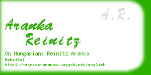 aranka reinitz business card